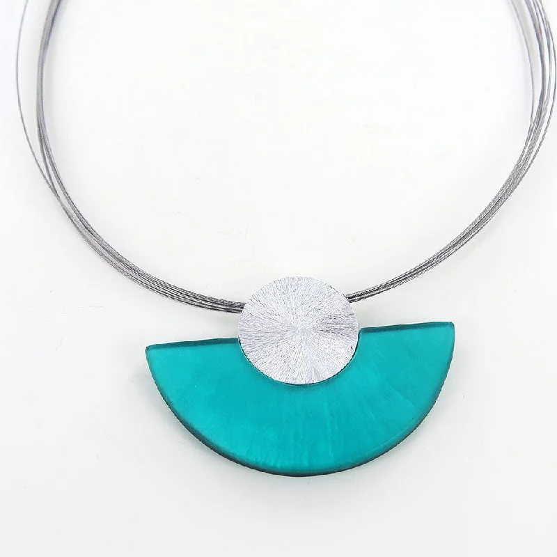 TURQUOISE HALF MOON NECKLACE