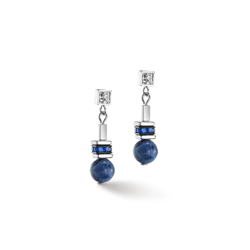 Blue Altantis Spheres Earrings