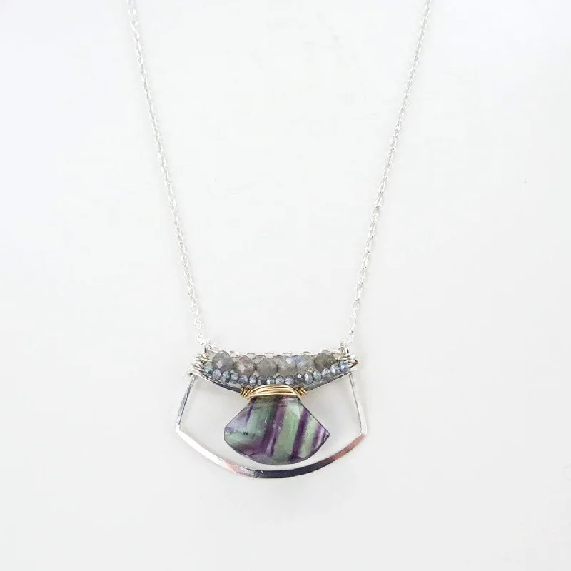 FLOURITE FAN NECKLACE