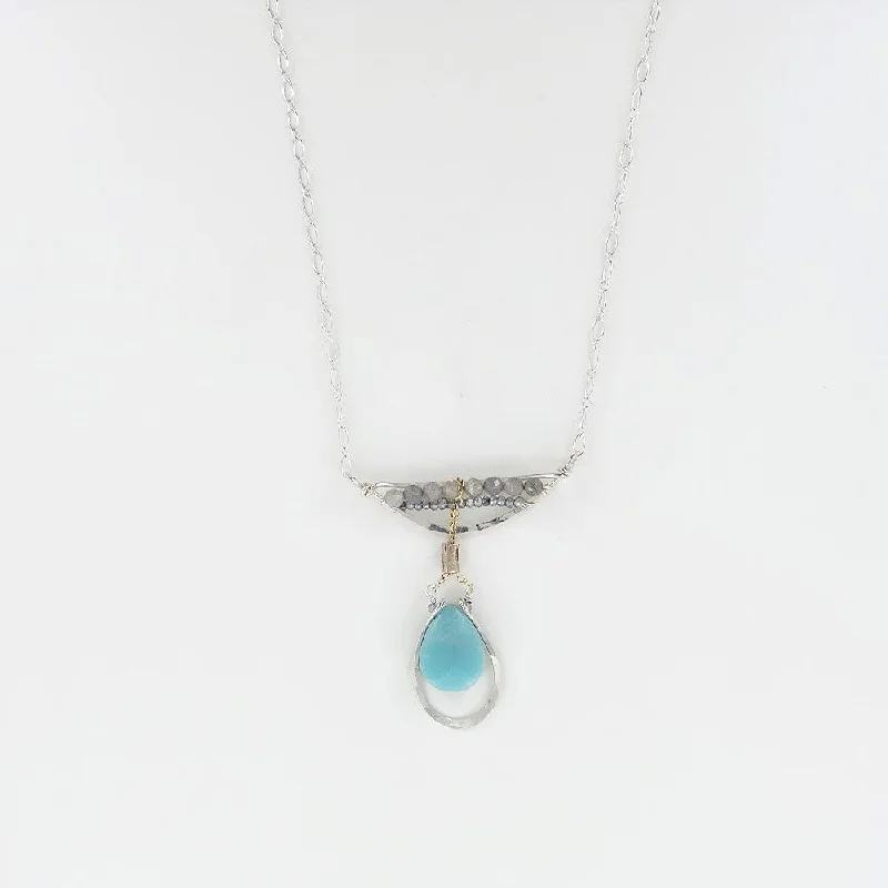 AMAZONITE DROP NECKLACE