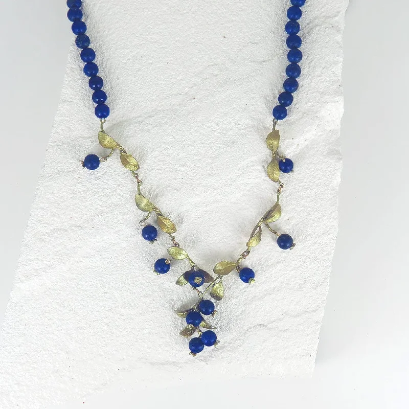 Blueberry Beaded Necklace