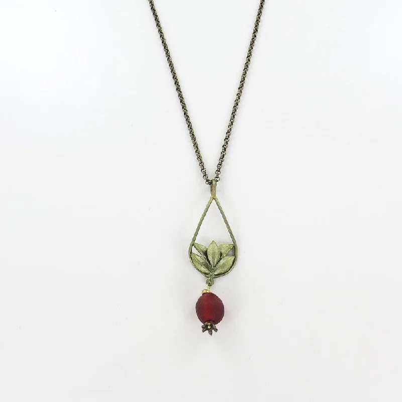 Pomegranate Teardrop Necklace