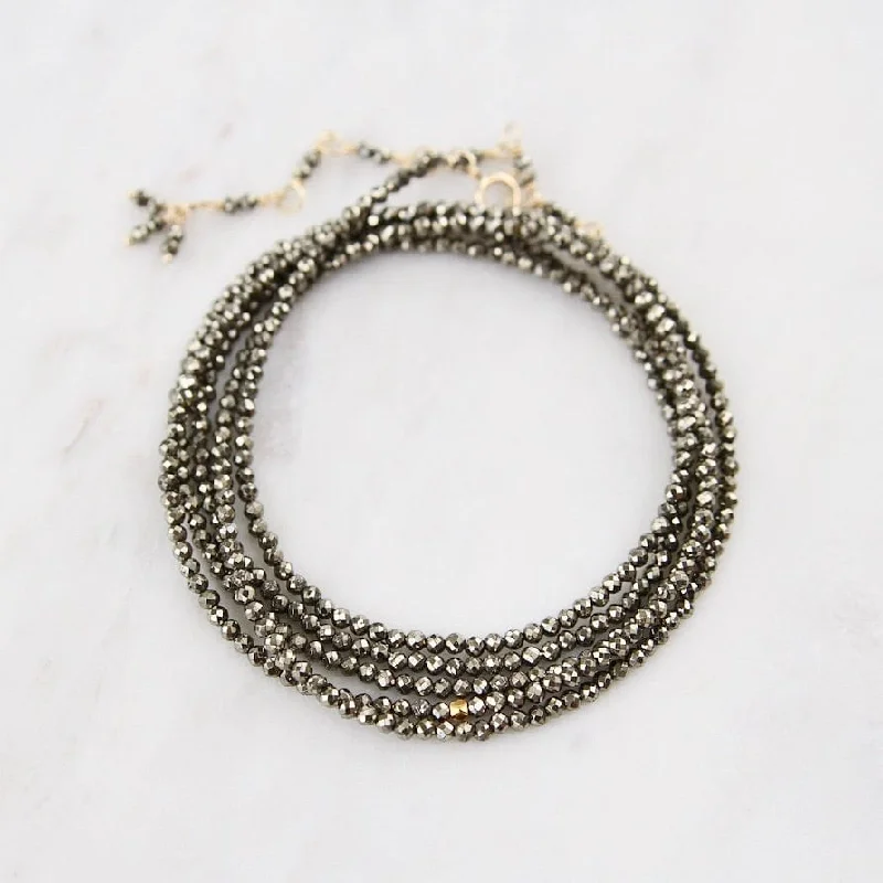 Pyrite Wrap Bracelet & Necklace