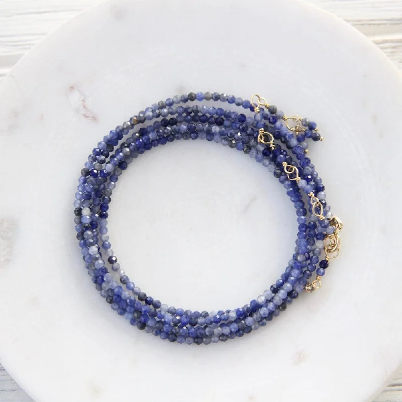 Sodalite Wrap Bracelet & Necklace