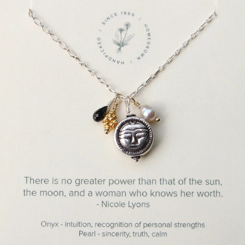 Power of the Sun, Moon, and Woman Necklace