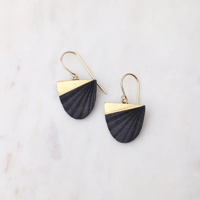 Black Chiton Earrings