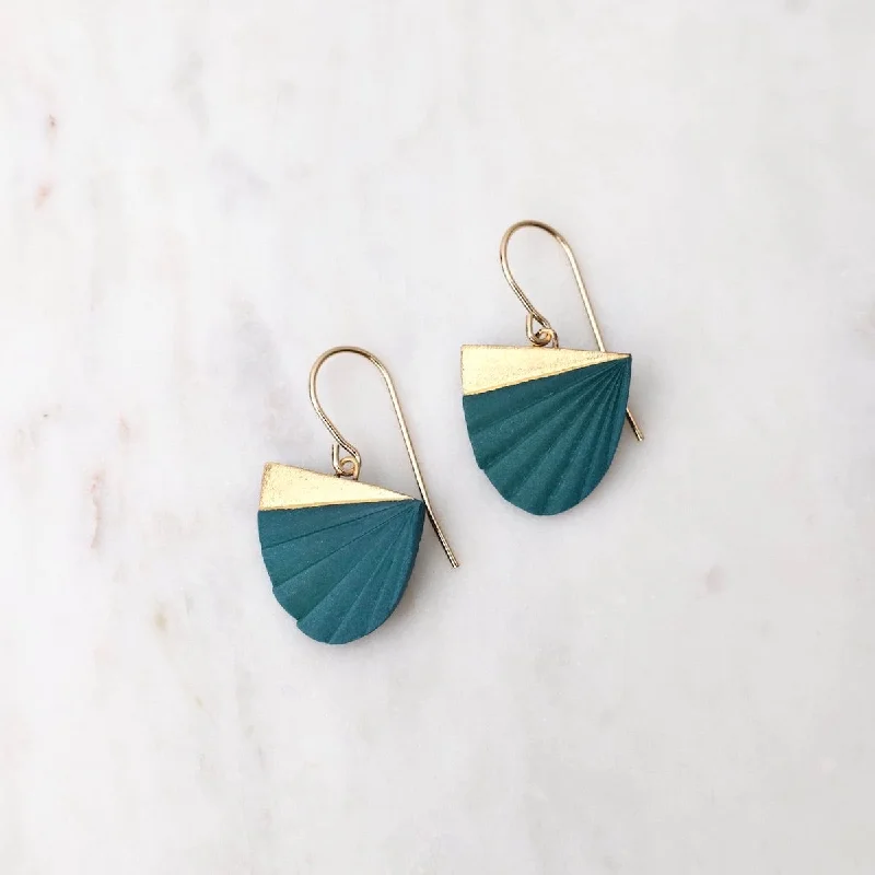 Teal Chiton Earrings