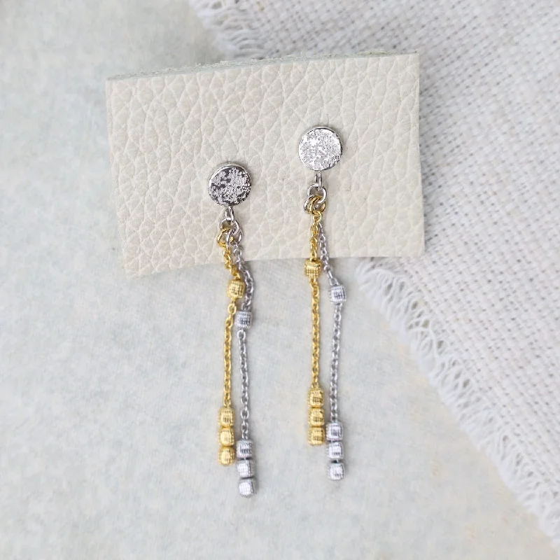 Sterling Silver & Yellow Gold Plated Dani Earrings