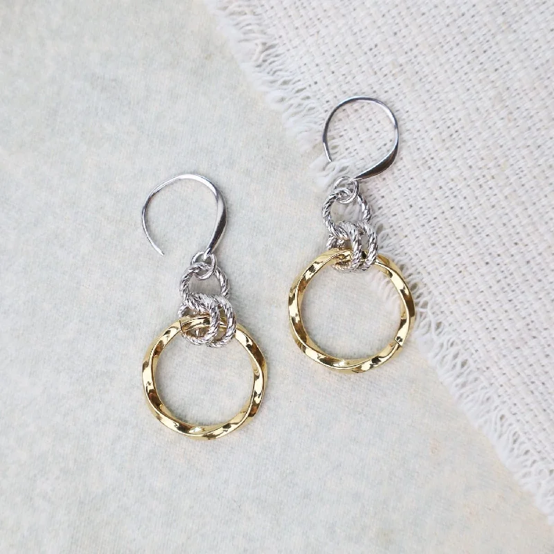 Sterling Silver & Yellow Gold Plated Kapua Earrings