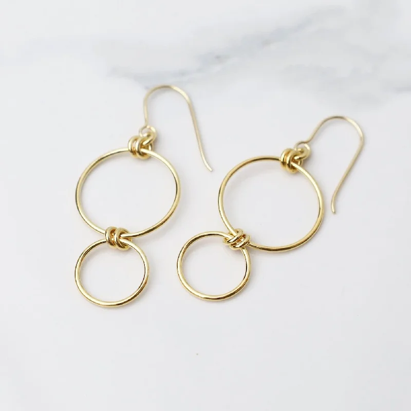 Descending Rings Earrings - Gold Vermeil