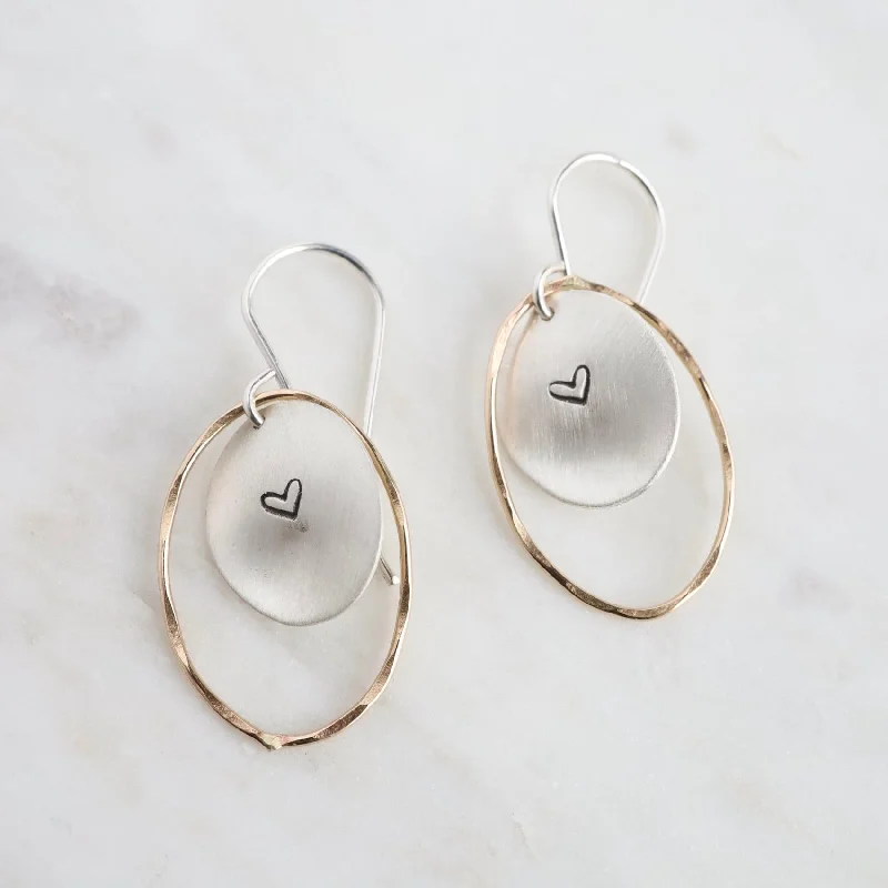 Heart's Crush Oval Earrings