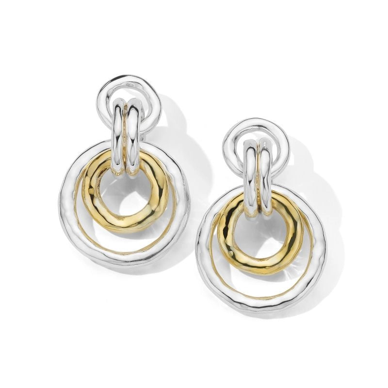 Ippolita Silver and 18K Gold Chimera E.F. Classico Medium Jet Set Earrings