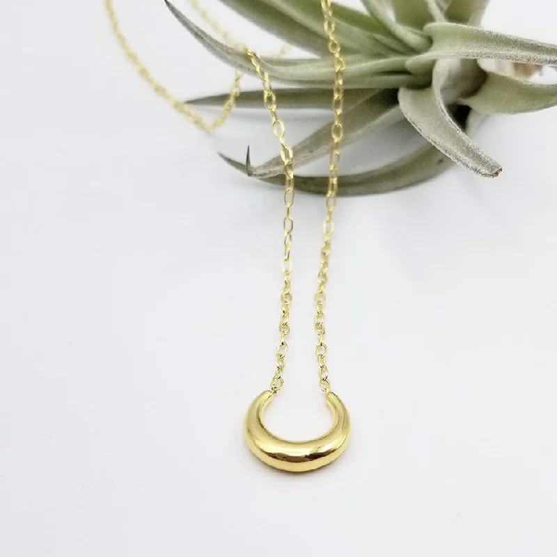 Vermeil Puffed "U" Necklace