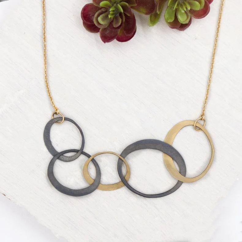 ECO TWO TONE FIVE LINK NECKLACE