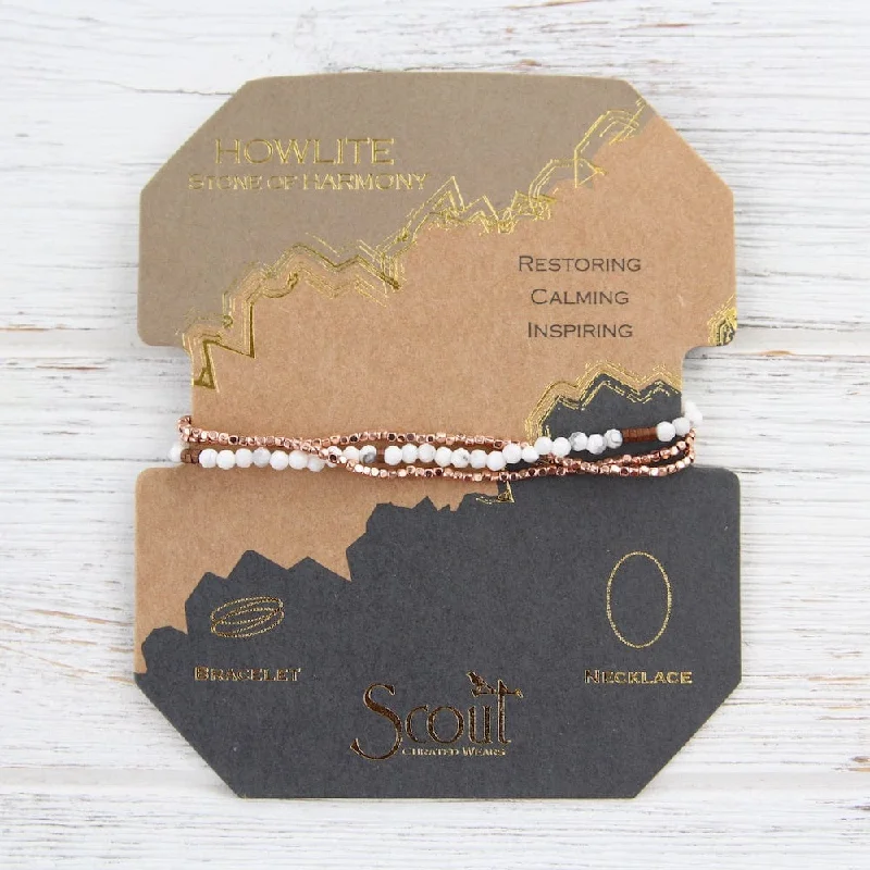 Scout Delicate Howlite Wrap Bracelet and Necklace