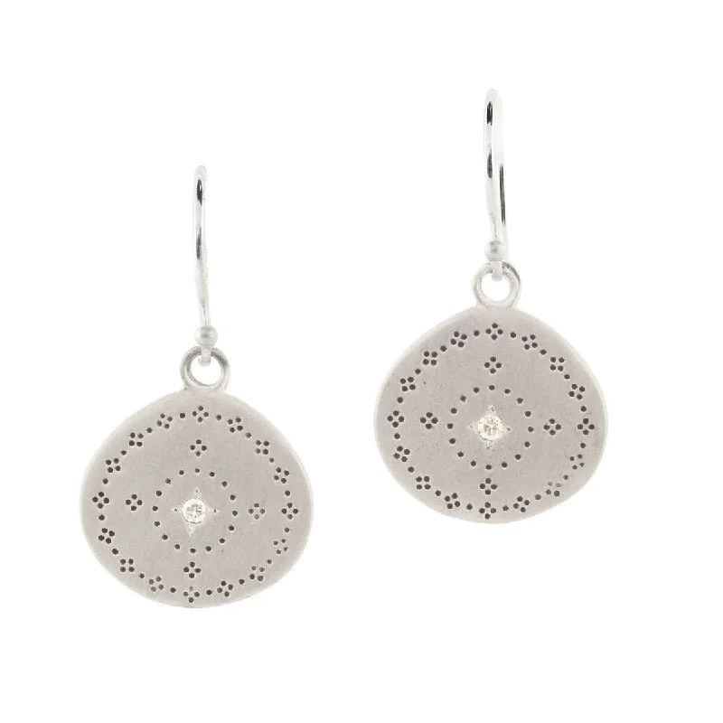 Silver Nostalgia Earrings in Diamond