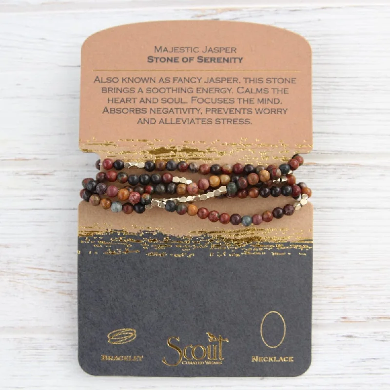 Scout Majestic Jasper Wrap Bracelet & Necklace