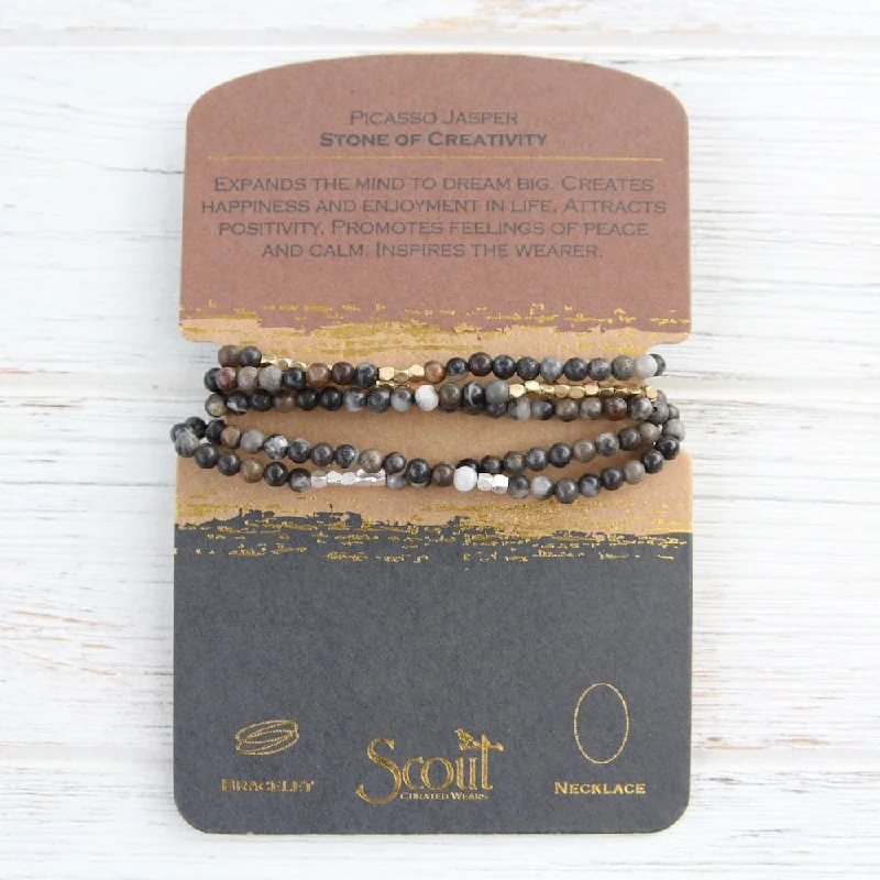 Scout Picasso Jasper Wrap Bracelet & Necklace