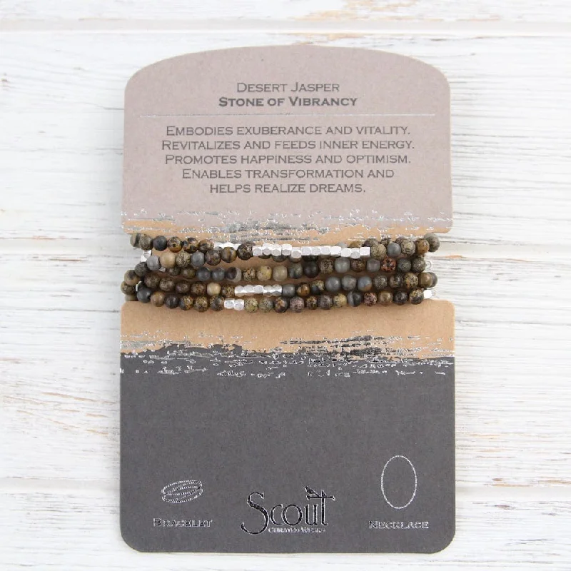 Scout Desert Jasper Wrap Bracelet & Necklace