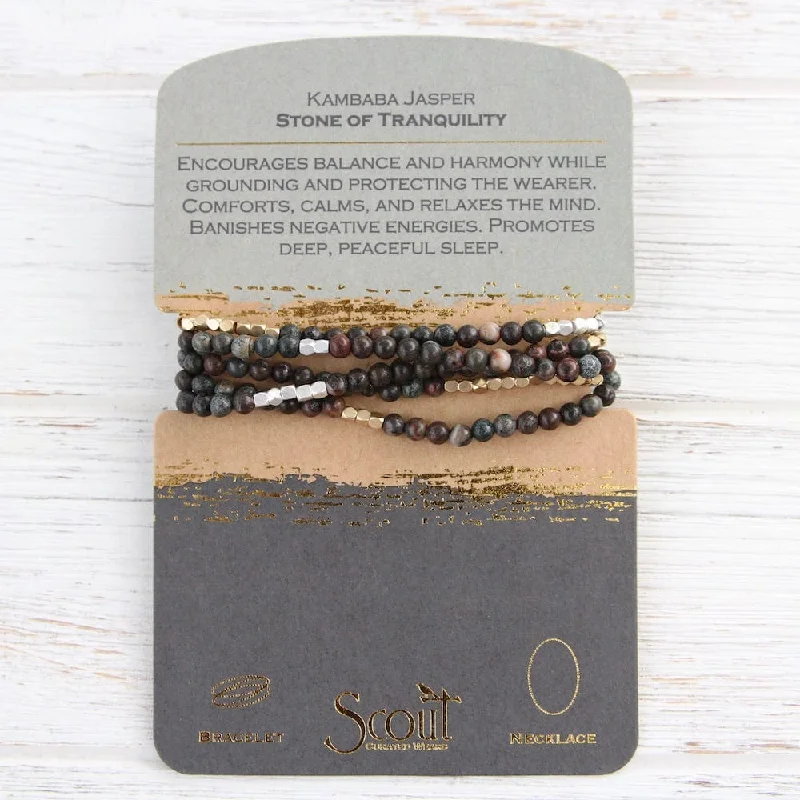 Scout Kambaba Jasper Wrap Bracelet and Necklace